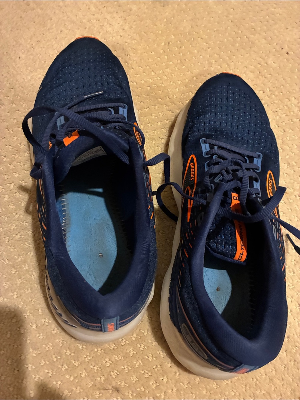 Brooks Men's Navy Running Shoes with Orange Details